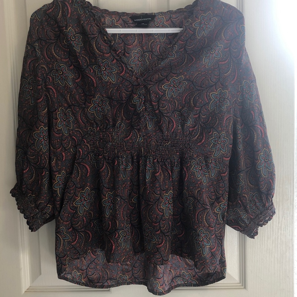 EUC Paisley 100% silk shirt